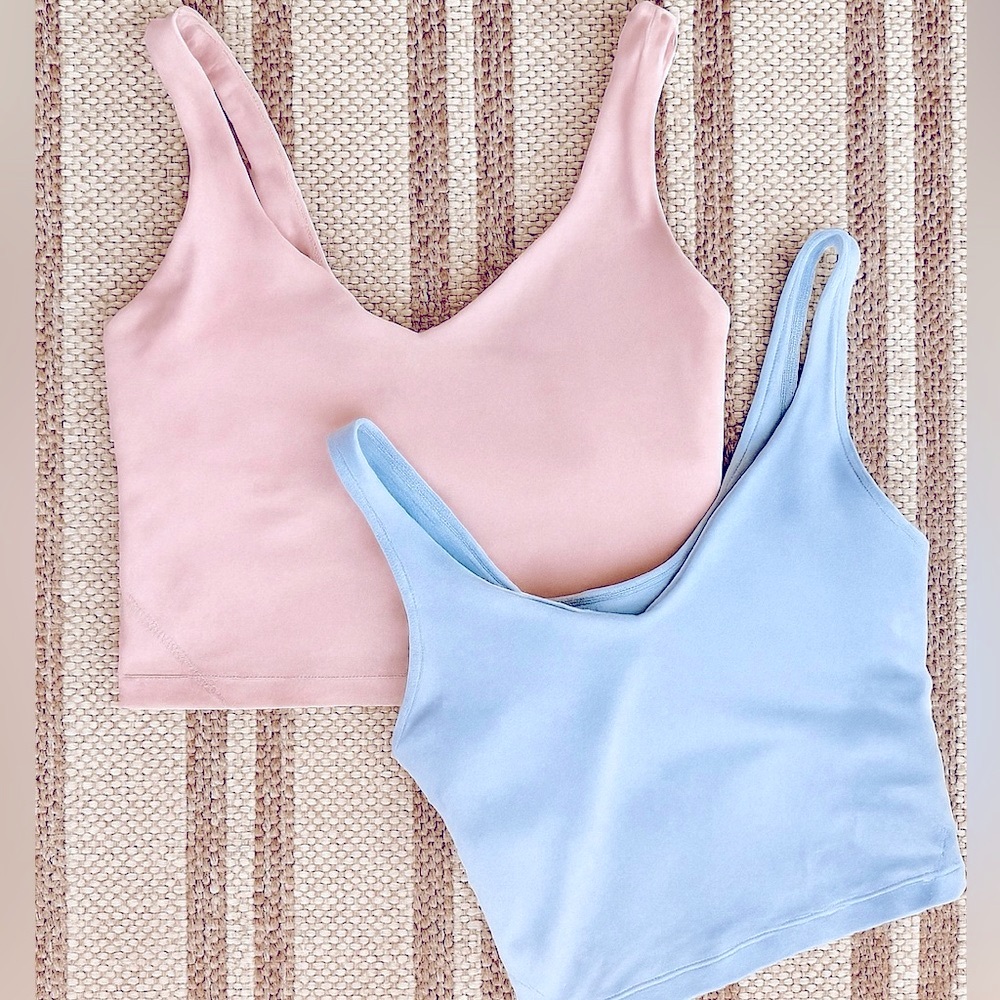 ⭐ Lululemon Align Tank Tops Bundle (Pink + Blue) Size 6 ⭐